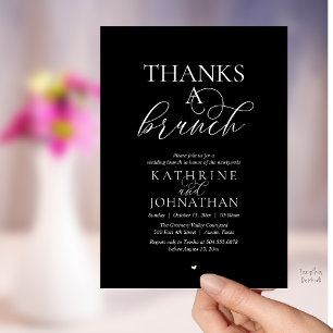 Thanks A Brunch, Modern Classy Wedding Invitation