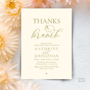 Thanks A Brunch, Modern Classy Wedding Invitation