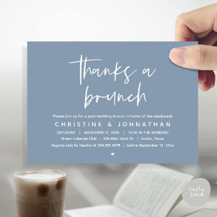 Thanks A Brunch, Modern Post Wedding Celebration Invitation