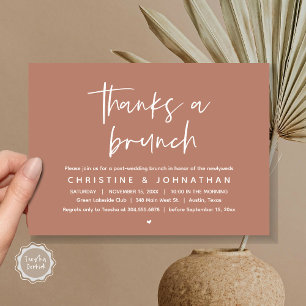 Thanks A Brunch, Modern Post Wedding Celebration Invitation