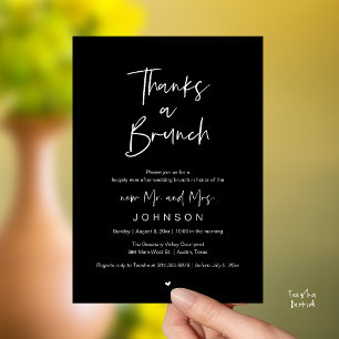 Thanks a Brunch, Post modern wedding celebration Invitation