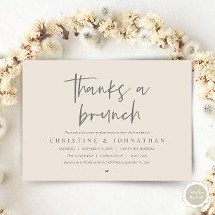 Thanks a brunch, post wedding celebration invitati invitation