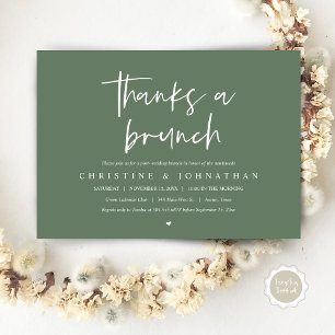 Thanks a brunch, post wedding celebration invitati invitation