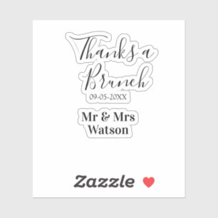 Thanks a brunch post wedding name date simple
