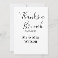 Thanks a brunch post wedding name date simple