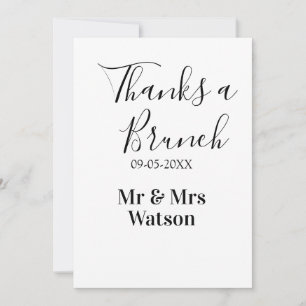 Thanks a brunch post wedding name date simple  invitation