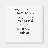 Thanks a brunch post wedding name date simple