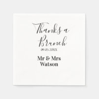 Thanks a brunch post wedding name date simple