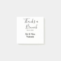 Thanks a brunch post wedding name date simple
