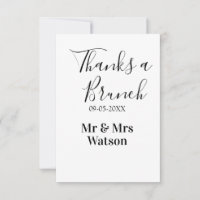 Thanks a brunch post wedding name date simple