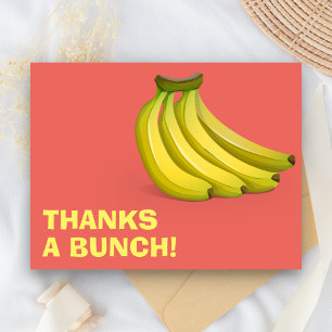 Thanks A Bunch Bananas   Funny Thank You Postcard