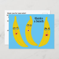 THANKS A BUNCH Funny Bananas ORDER THANK YOU QR