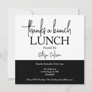 Thanks A Bunch Lunch  Invitation