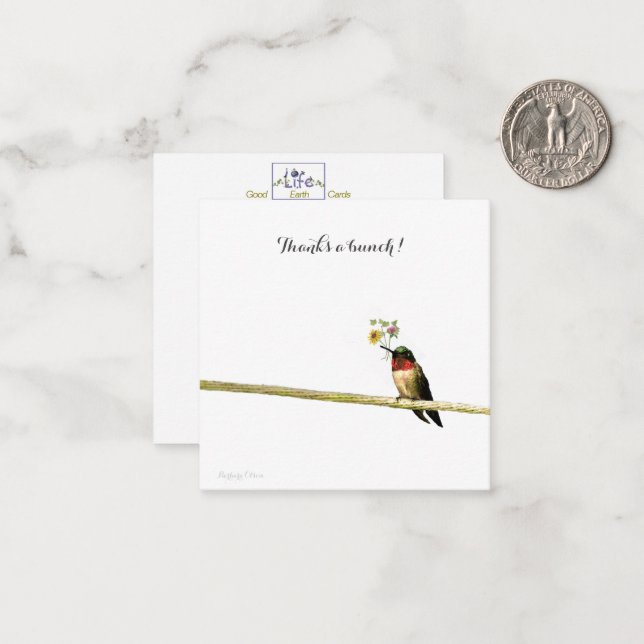 Thanks a bunch:  short note-thank you card (Front/Back In Situ)