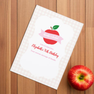 Thanks A Bushel Girls Birthday Thank You Card