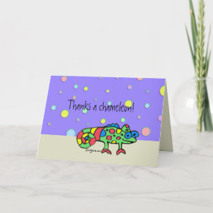 Thanks a Chameleon Thank You Card