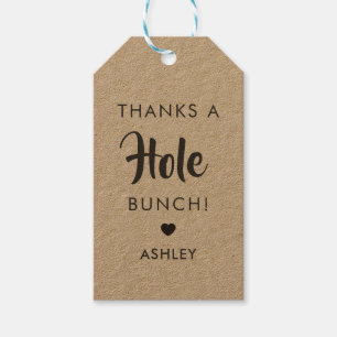 Thanks a Hole Bunch, Doughnut Holes Tag, Kraft Gift Tags