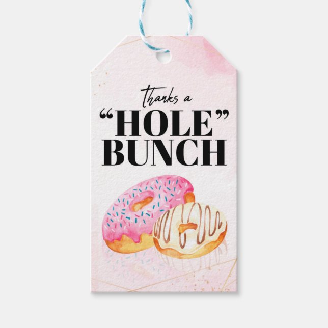Thanks a "hole" bunch doughnut tag (Front)