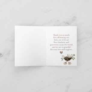 Thanks A Latte Coffee Baby Shower Thank You Card