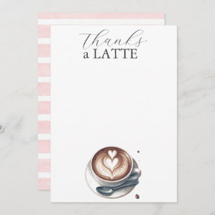 Thanks A Latte Coffee Lover Notecards