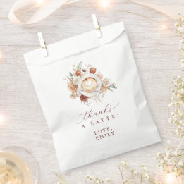 Thanks a Latte Coffee Themed Bridal Shower Favour Favour Bags