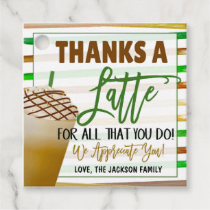 Thanks A Latte Gift Tag