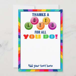 thanks a Lotto for all you do volunteer gift card