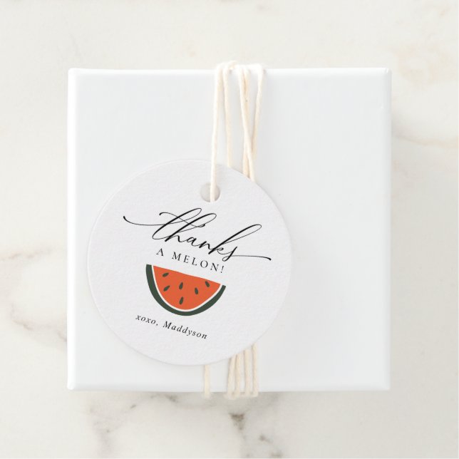 Thanks a Melon Birthday Favour Tags (In Situ)