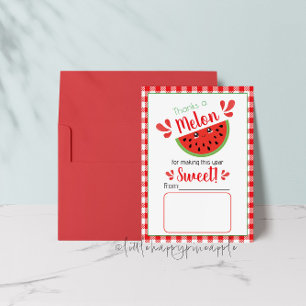 Thanks a Melon Teacher Thank You Card