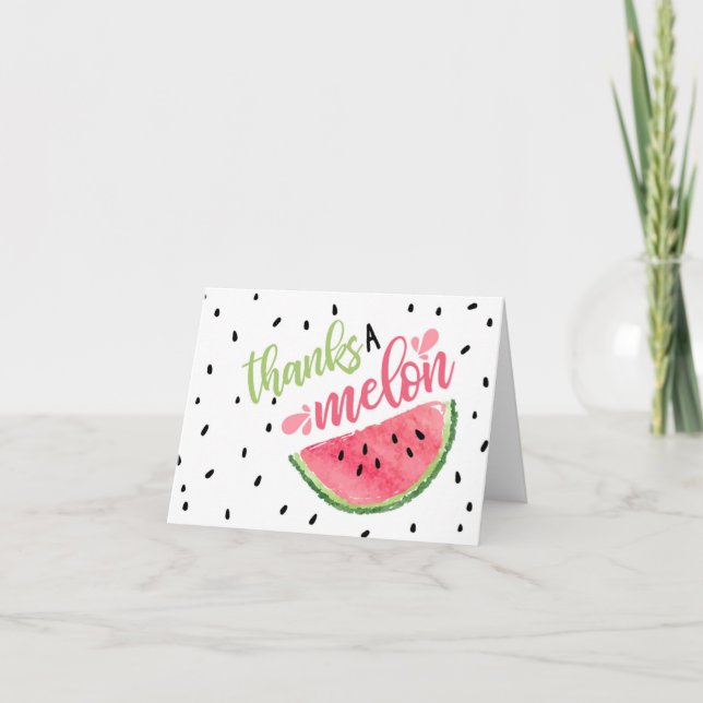 Thanks A Melon Thank You Card (Front)