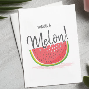 Thanks a Melon Watermelon Thank You Card