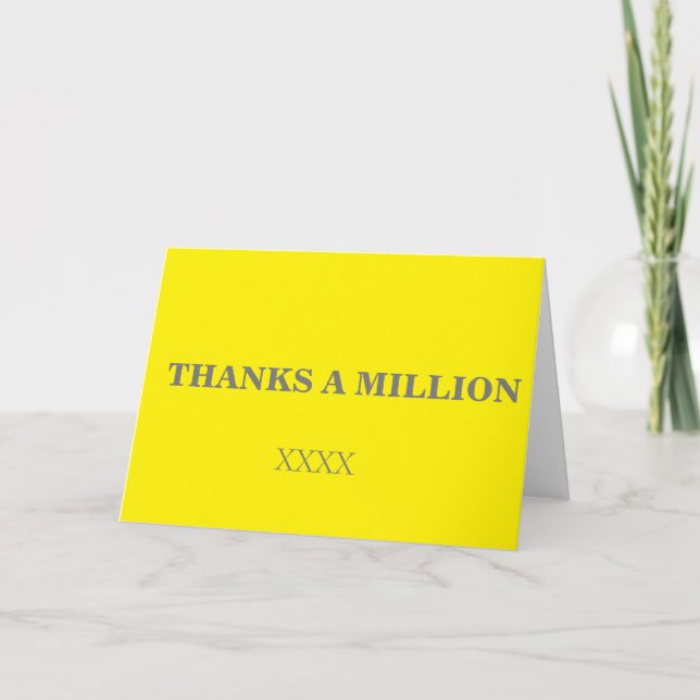 Thanks a Million Card (Front)