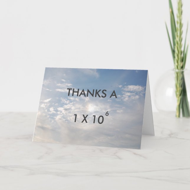 THANKS A MILLION - thank-you card (Front)