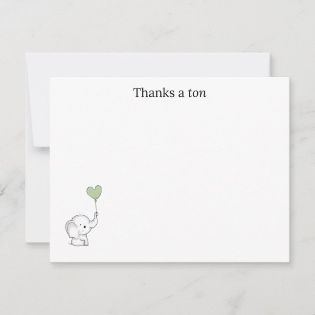 “Thanks a Tonne” Thank You Note Card (Front)