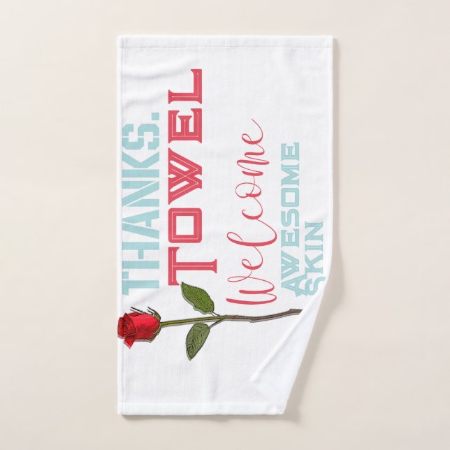 Thanks and Welcome Hand Towel (Hand Towel)