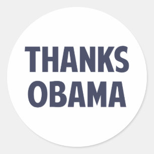 Thanks Barack Obama Classic Round Sticker