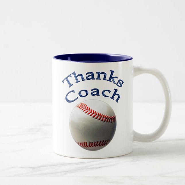 Thanks Baseball Coach Gift Mugs (Right)