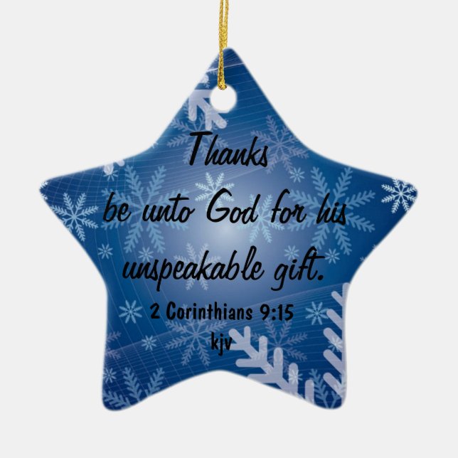 Thanks Be to God Ceramic Tree Decoration (Front)