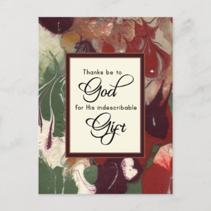 Thanks be to God for His Gift Christmas  Postcard