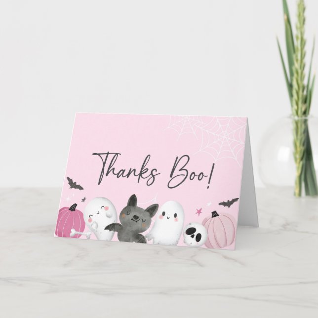 Thanks Boo! Halloween Thank You Card (Front)