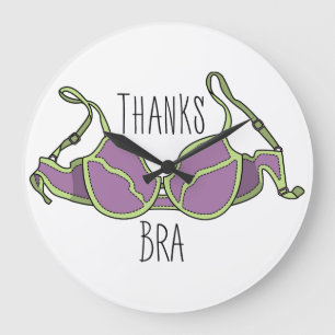 Thanks Bra Large Clock