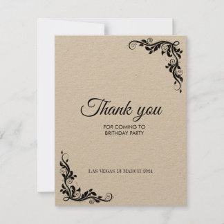 Thanks card for birthday