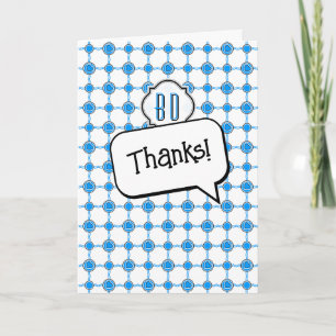 Thanks card with ID elements