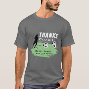Thanks Coach Football Soccer Player Thank you T-Shirt