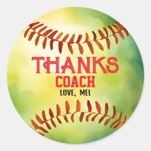 Thanks Coach from  Classic Round Sticker