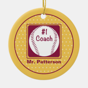 Thanks Coach, Thanks Number 1 Ceramic Tree Decoration