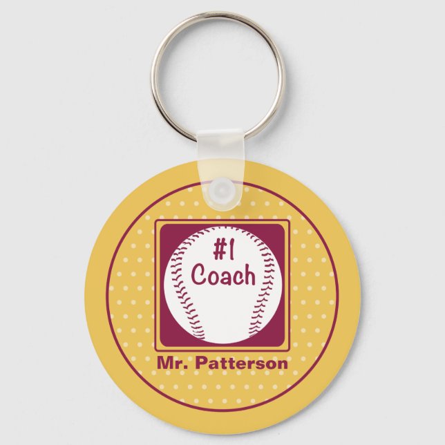 Thanks Coach, Thanks Number 1 Key Ring (Front)