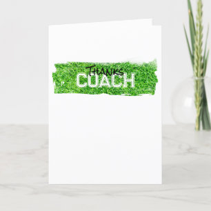 Thanks COACH Turf Team Personalised Sports  Thank You Card