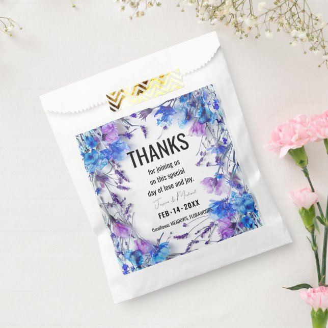 💍 Thanks! Cornflower Dreams Favour Bags (Sealed)