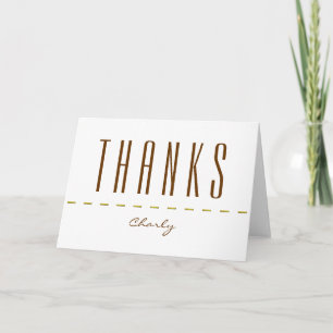 THANKS / create your own text & background colour Thank You Card